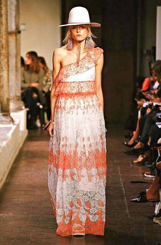 Maxi abito pizzo - abito, blumarine