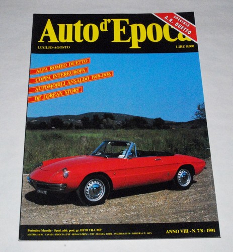 Auto epoca speciale alfa - speciale,