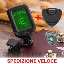 ACCORDATORE per Chitarra Elettrica, Ukulele, Violino a Clip + Porta Plettro 1.50
