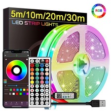 RGB LED Strip 5m 10m 20m 30m – Room Lighting with Remote – USB Powered 5V