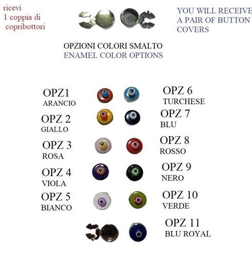 Copribottoni art108 argentati - copribottoni,