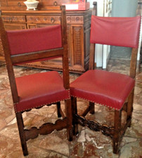 Sedie con braccioli in legno