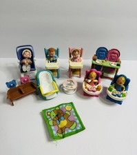 Fisher Price Loving Family casa delle bambole doppio bambino lotto seggiolone seggiolino auto 