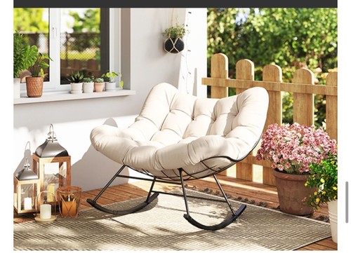 Sedia dondolo elegante - a,