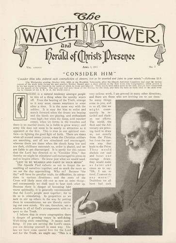 Rare april 1917 - 1917, watchtower
