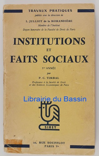 Institutions faits sociaux - faits,