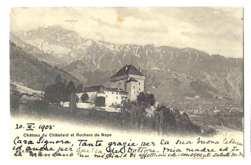 Cartolina svizzera castello - castello, di