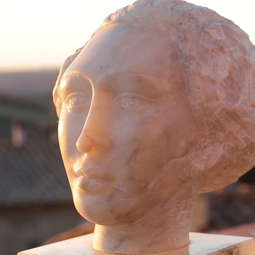 Scultura alabastro ritratto - alabastro,