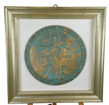 ALPINI 59° ADUNATA 17-18 MAGGIO 1986 BERGAMO - QUADRO CON TARGA DIAMETRO 35