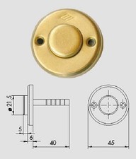 CISA 06110/00 PULSANTE OTTONE