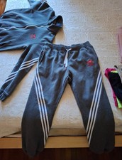 Tuta Adidas Grey-Red 2013 F50636 strisce orizzontali taglia L - buone condizioni