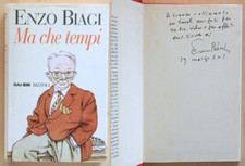 Enzo Biagi autografato Ma che tempi 1998 Rizzoli ERI 