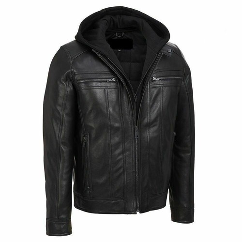 Giacca motociclista nera - giacca,