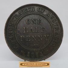 1911-L Australia 1/2 Penny -