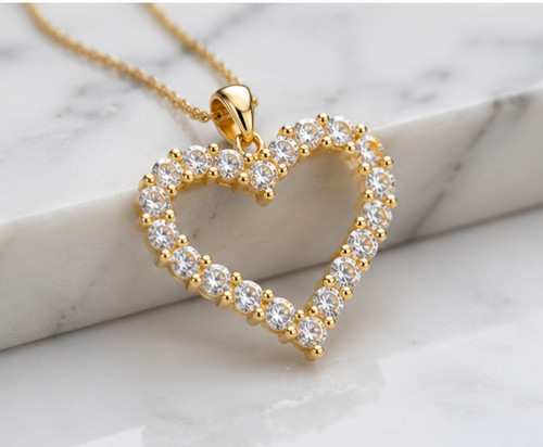Collana con ciondolo - , cuore