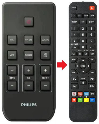 Telecomando adatto per philips - adatto,
