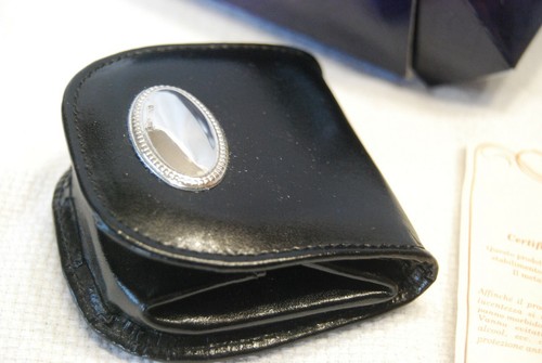 Portamonete pelle nera - in,