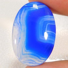 29,25 ct. Agata blu naturale
