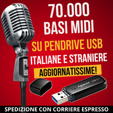 PENDRIVE USB 8GB 70.000 Basi KARAOKE MIDI con testo AGGIORNATE ULTIME 2025