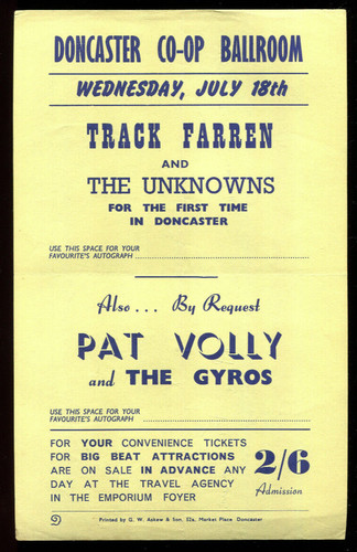 Original gig flyer - uk,
