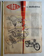 Gilera B 300 1955 manifesto poster promozionale originale moto no depliant