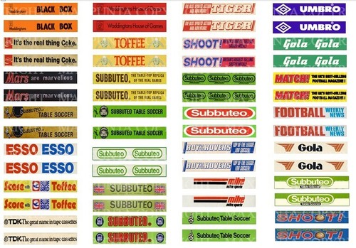 Subbuteo adesivi anni 70 e - anni,