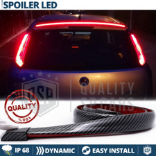 SPOILER LED Per Fiat Punto Posteriore Adesivo Striscia Led DINAMICO Carbonio