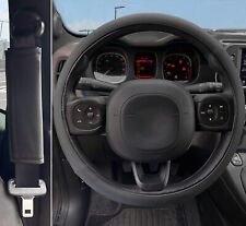 COPRIVOLANTE E COPRICINTURE AUTO 2PZ UNIVERSALE ANTISCIVOLO IN ECOPELLE MAX 38CM