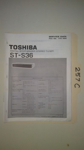 Toshiba s36 manuale di - toshiba, st-s36