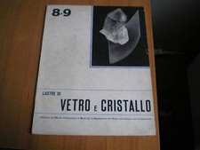 rivista LASTRE DI VETRO E CRISTALLO n° 8 - 9 - giugno/luglio 1950