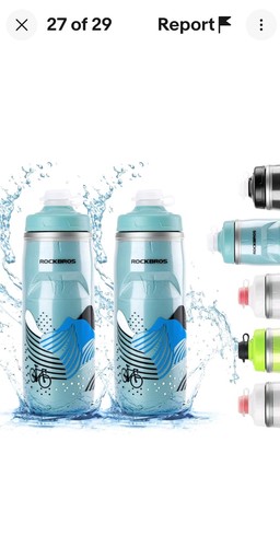 Due bottiglie acqua - , bicicletta