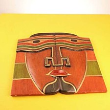 maschera etnica in legno da