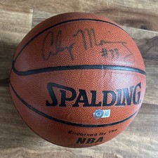 Pallone/basket NBA firmato/autografato Alonzo Mourning HOF BAS Beckett autentico