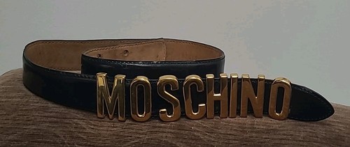 Cintura moschino nera con - nera, logo