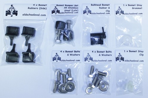 Set bulloni gomma cofano - bulloni,