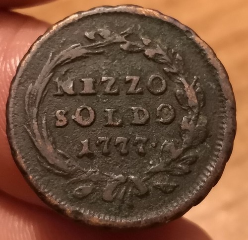 Moneta mezzo soldo 1777 maria - mezzo,