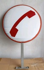 Insegna bifacciale SIP TELECOM ITALIA DESIGN VINTAGE RETRO 1990s CABINA TELEFONO