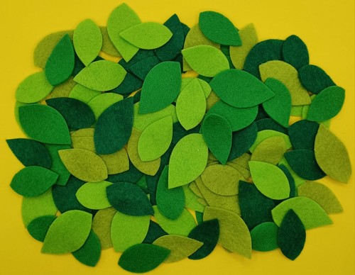 Foglie feltro die cut - feltro.,