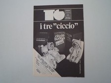 advertising Pubblicità 1974 SEBINO TOYS CICCIODORO/CICCIOBELLO/CICCIO BUONO