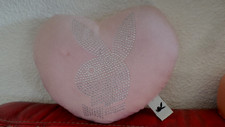 coussin coeur rose strass