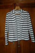 SH collection  - Giacca donna, Bianca riga blu, tg M, vedi misure, usato