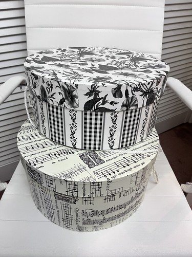 Round hat boxes 32cm 14cm - boxes,