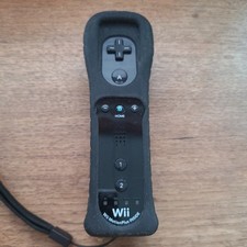 TELECOMANDO CONTROLLER NERO CON MOTION PLUS ORIGINALE NINTENDO WII