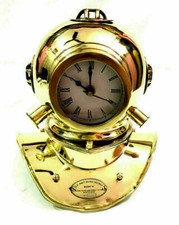 Antico orologio da sub nautico in ottone lucido,...