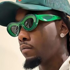 Occhiali da sole design concavi montatura spessa retrò uomo donna hip hop tonalità occhiali