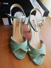 Sandali Donna con tacco Elodie N. 39 COLORE Verde Scamosciato 