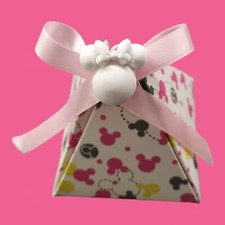50 Scatole Portaconfetti Bomboniera nascita Compleanno Bimba Minnie Segnaposto 