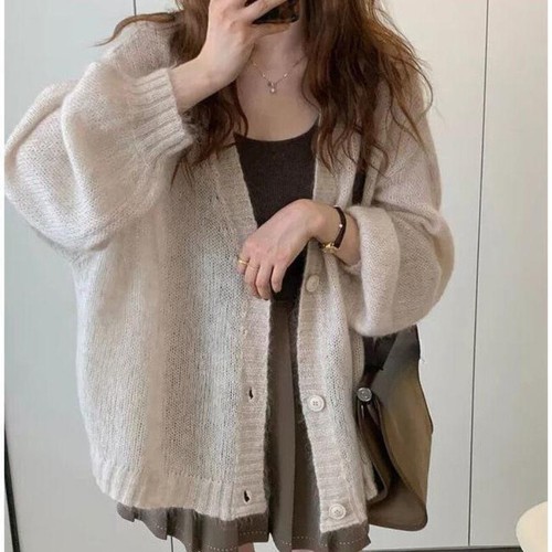 Cardigan donna maglia larga