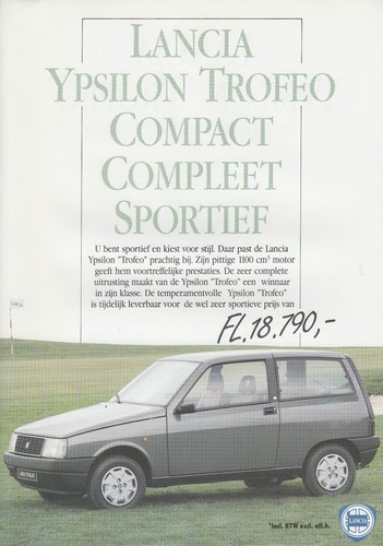 Prospetto brochure lancia y10 - lancia,