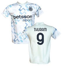 Maglia Thuram 9 Inter Away 2025 2026 Ghost Aqua Bianca ufficiale LC sport